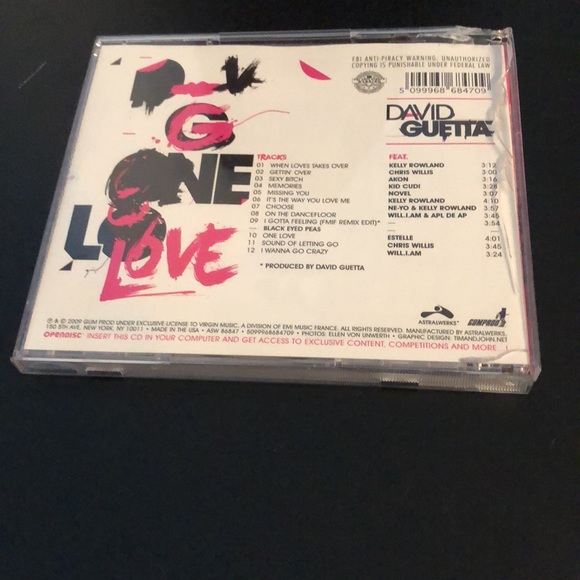 David Guetta One Love CD - Picture 4 of 4